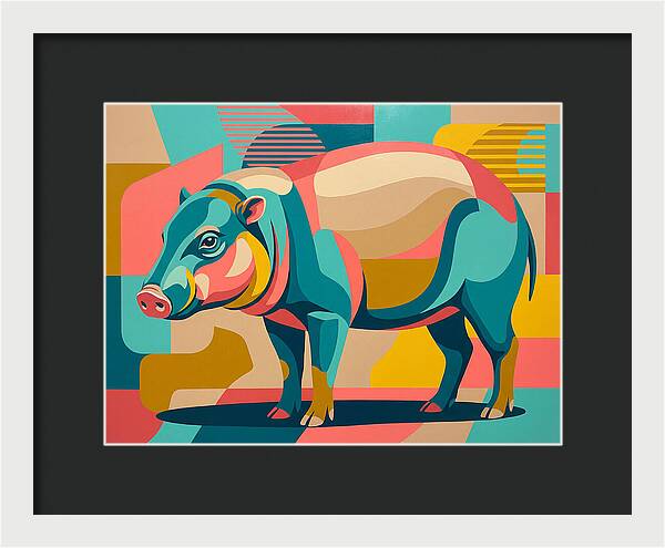 Pygmy Hog In Vibrant Colors