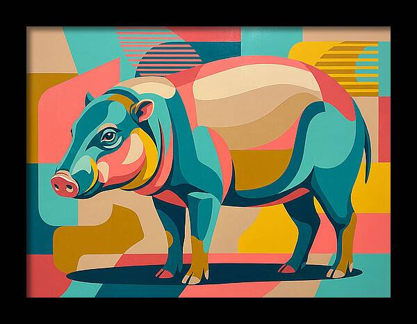 Pygmy Hog In Vibrant Colors