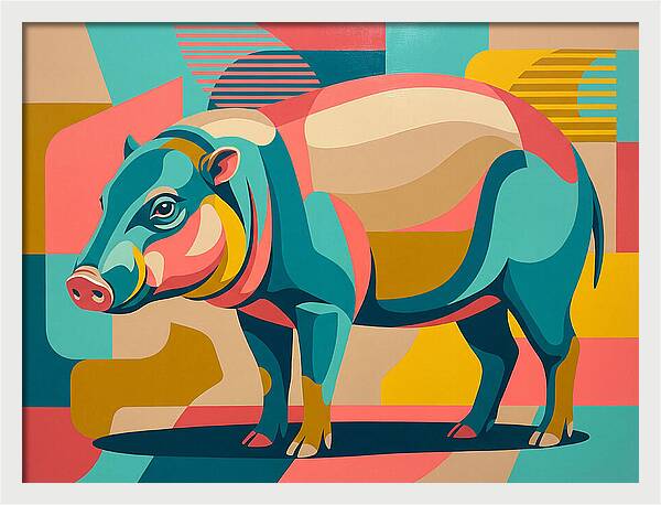 Pygmy Hog In Vibrant Colors