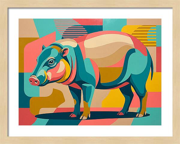 Pygmy Hog In Vibrant Colors