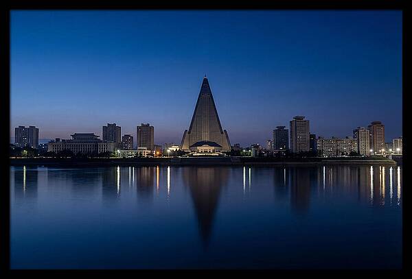Pyongyang Skyline At Dusk