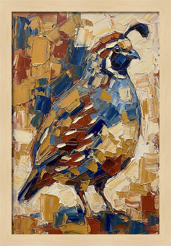 Quail In Bold Colors