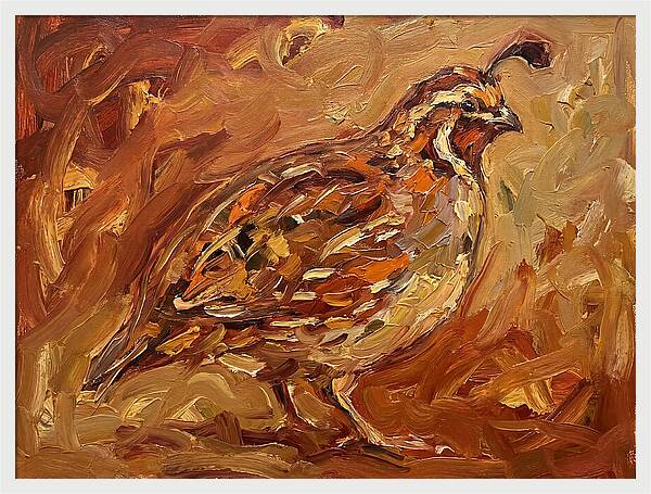 Quail In Expressionist Style