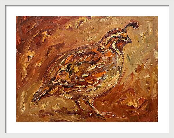 Quail In Expressionist Style