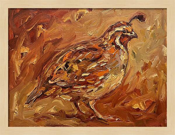 Quail In Expressionist Style