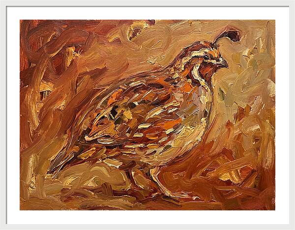Quail In Expressionist Style
