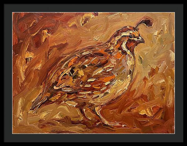 Quail In Expressionist Style