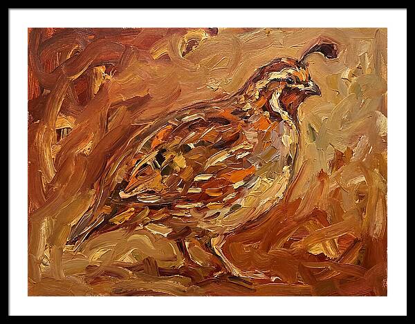 Quail In Expressionist Style