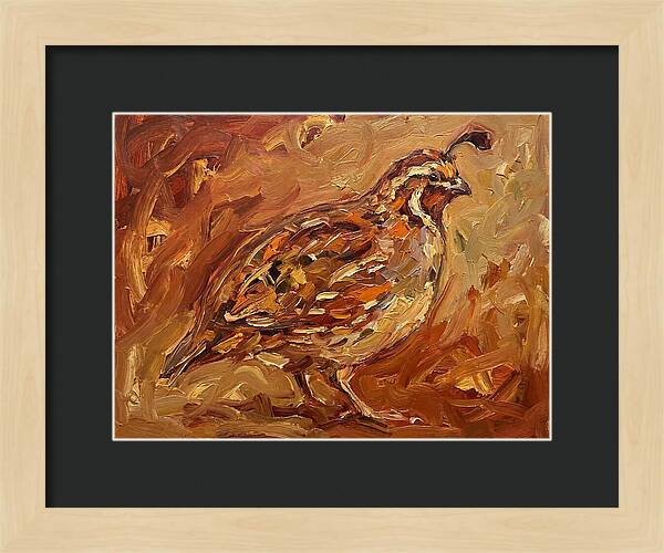 Quail In Expressionist Style