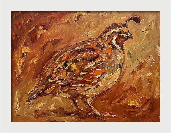 Quail In Expressionist Style