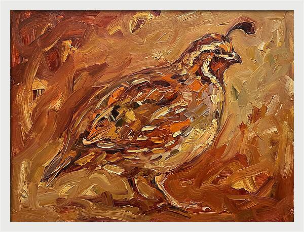 Quail In Expressionist Style