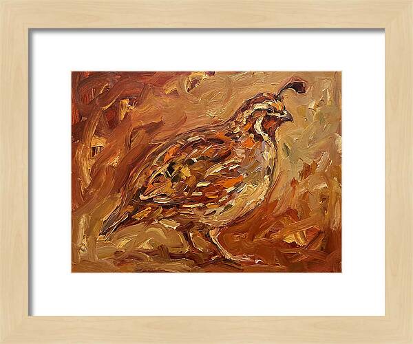 Quail In Expressionist Style