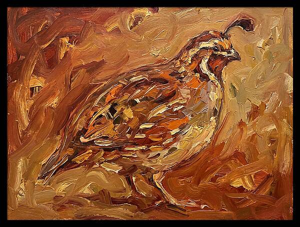 Quail In Expressionist Style