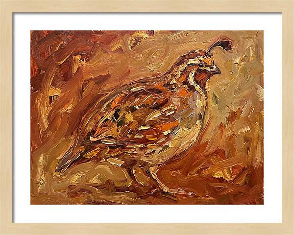 Quail In Expressionist Style