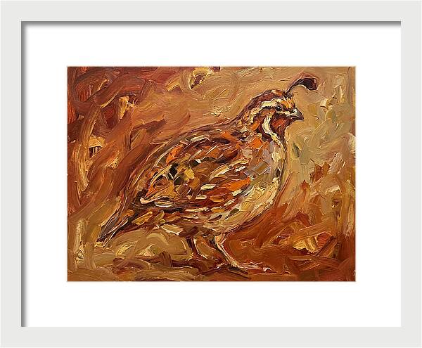 Quail In Expressionist Style