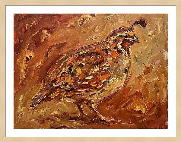 Quail In Expressionist Style