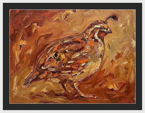 Quail In Expressionist Style
