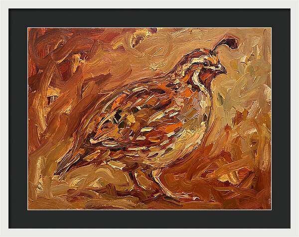 Quail In Expressionist Style