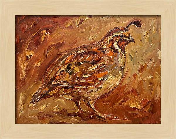 Quail In Expressionist Style