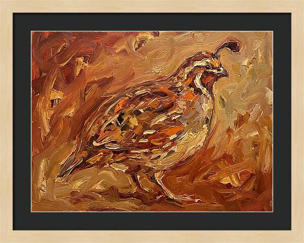 Quail In Expressionist Style