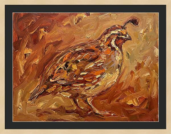 Quail In Expressionist Style