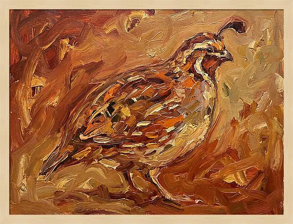 Quail In Expressionist Style