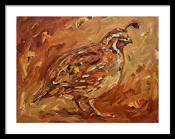 Quail In Expressionist Style