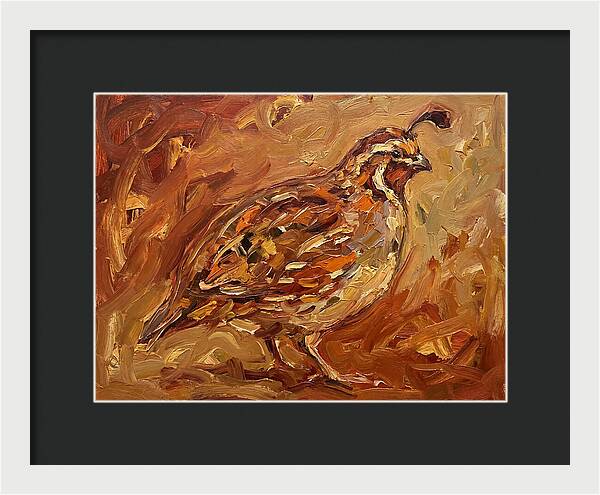 Quail In Expressionist Style