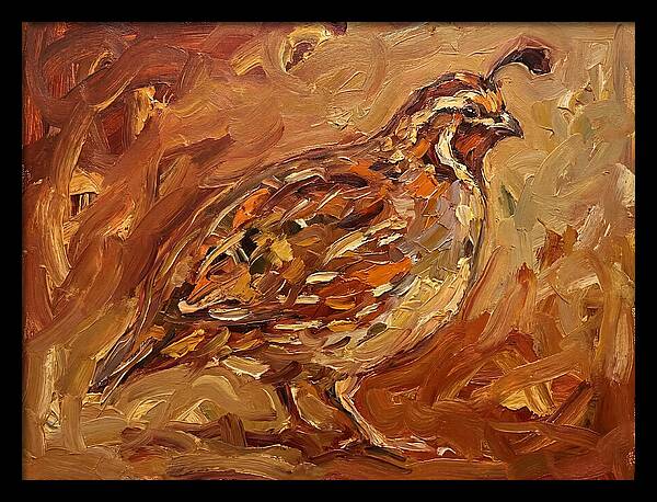 Quail In Expressionist Style