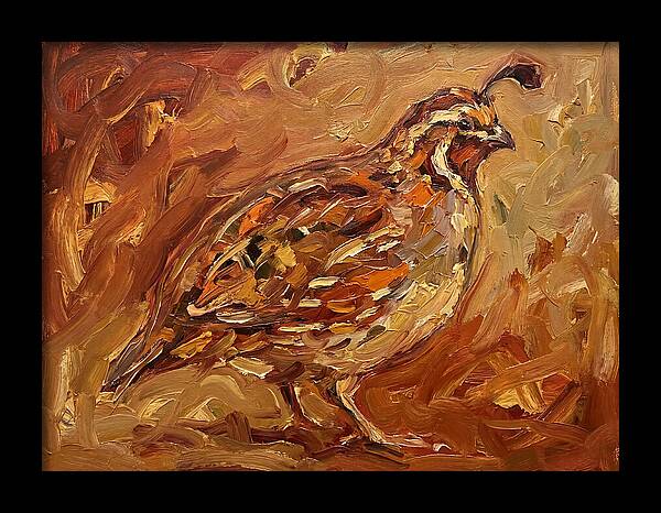 Quail In Expressionist Style