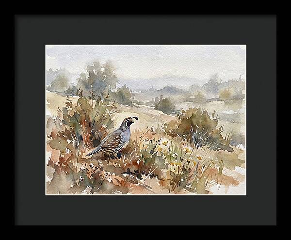Quail In Serene Landscape