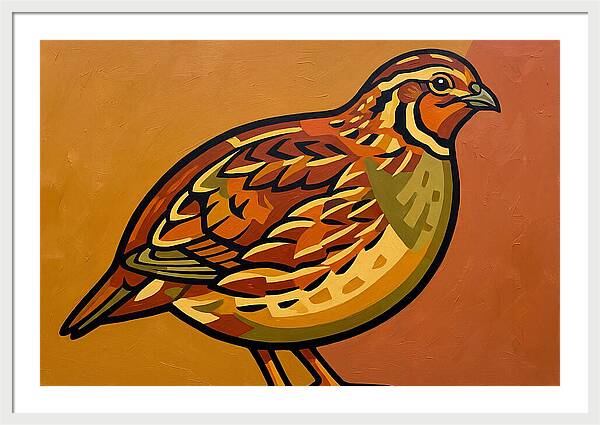 Quail In Vibrant Colors