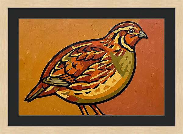 Quail In Vibrant Colors