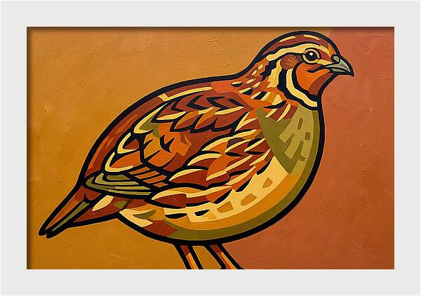 Quail In Vibrant Colors