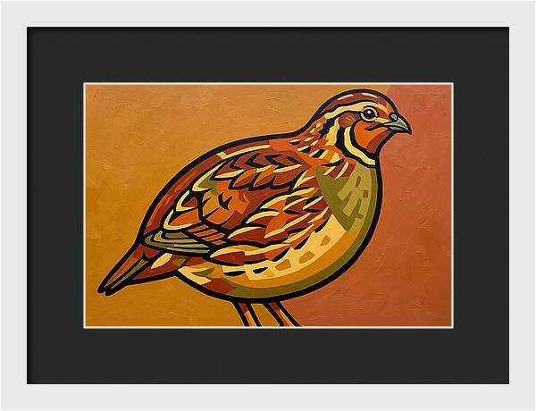 Quail In Vibrant Colors