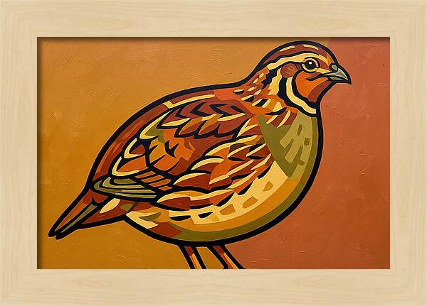 Quail In Vibrant Colors