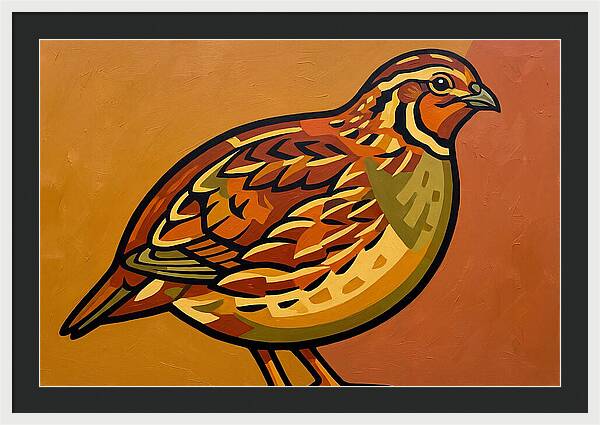 Quail In Vibrant Colors