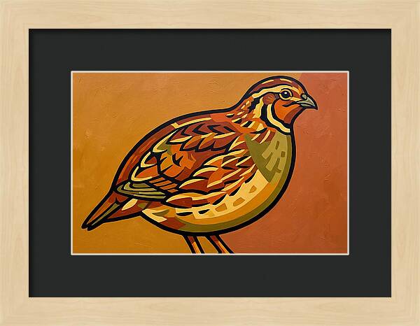 Quail In Vibrant Colors