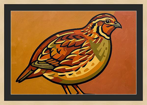 Quail In Vibrant Colors