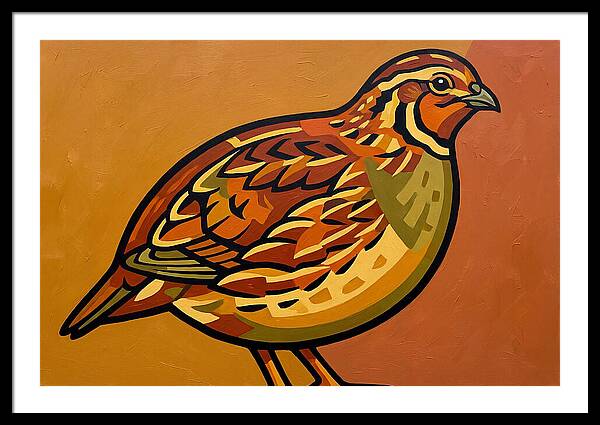Quail In Vibrant Colors