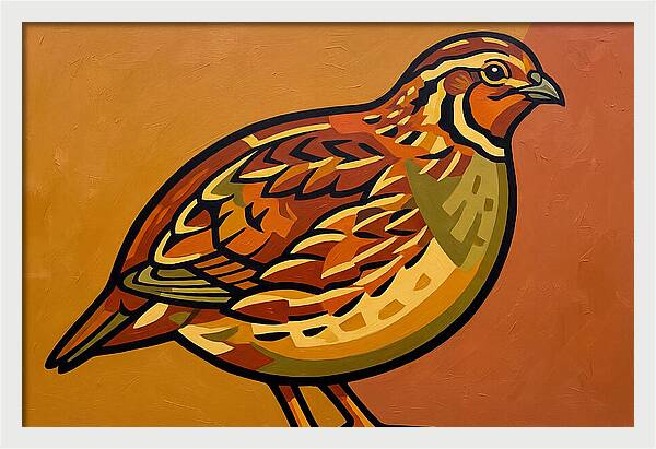 Quail In Vibrant Colors