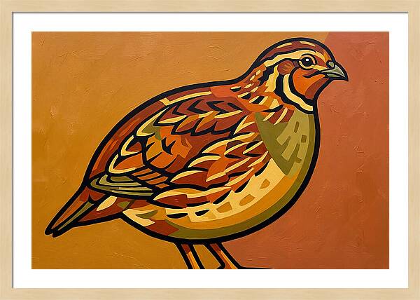 Quail In Vibrant Colors