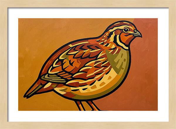 Quail In Vibrant Colors