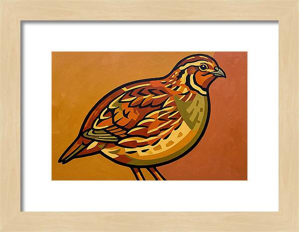Quail In Vibrant Colors