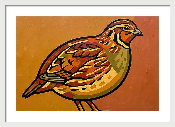 Quail In Vibrant Colors