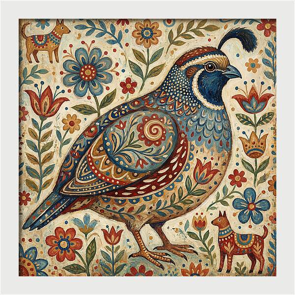 Quail Surrounded By Folklore