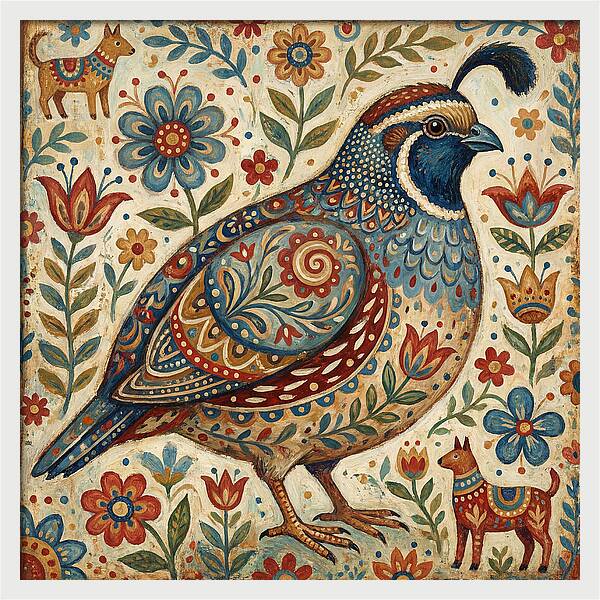 Quail Surrounded By Folklore