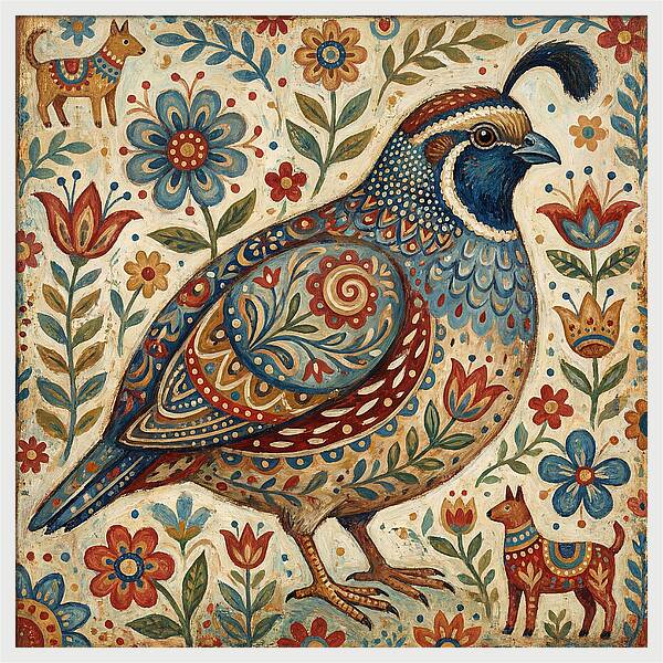 Quail Surrounded By Folklore