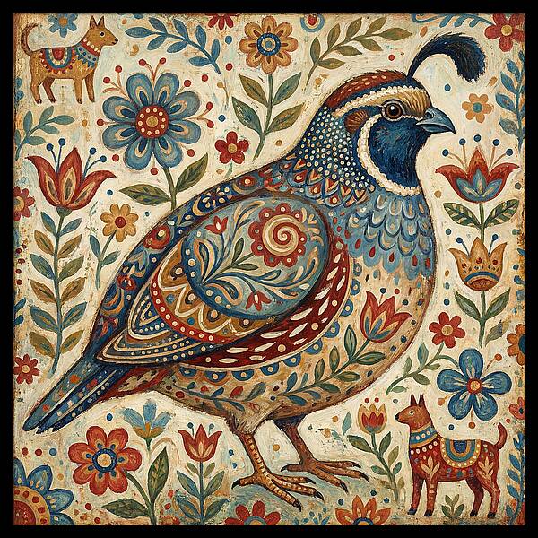 Quail Surrounded By Folklore
