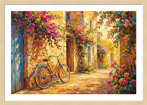 Quaint Bicycle By Mediterranean Coast